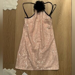 Self-Portrait Blush Sequin Dress